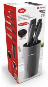 Kuhinjski set od 5 inox noževa + stalak