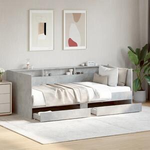 Dnevni krevet s ladicama bez madraca siva boja betona 90x190 cm - Siva / 90 x 190 cm