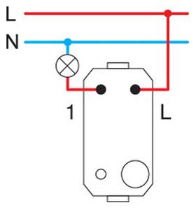 TIPKALO ZA ZVONO 16A 250V~ 1M SB IN 01 crni indikator