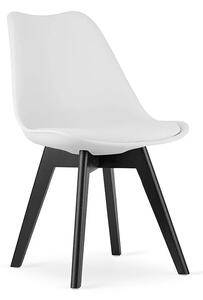Stolica Mark - white on black - set od 6x