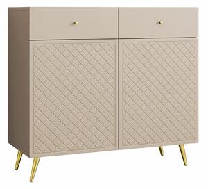 Komoda Comfivo K100Beige, S ladicama i vratima, 92x100x42cm