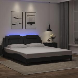 Okvir kreveta Viana s LED-om bez madraca crni 180 x 200 cm - Crna / 180 x 200 cm