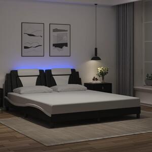 Okvir kreveta Viana s LED-om bez madracacrno-bijeli 180 x 200 cm - Crna / 180 x 200 cm