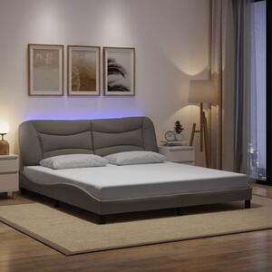 Okvir kreveta s LED-om bez madraca Hvar Taupe 180x200 cm tkanina - Tupe / 180 x 200 cm