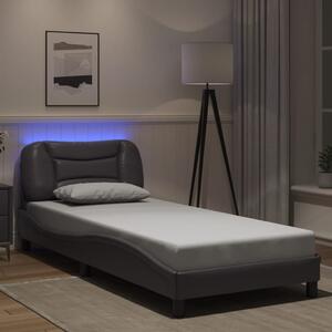 Okvir kreveta s LED-om bez madraca Hvar sivi 80 x 200 cm - Siva / 80 x 200 cm