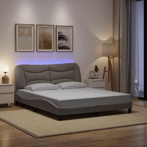 Okvir kreveta s LED-om bez madraca Hvar Taupe 160x200 cm tkanina - Tupe / 160 x 200 cm