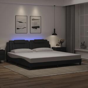 Okvir kreveta Viana s LED-om bez madraca crni 200 x 200 cm - Crna / 200 x 200 cm