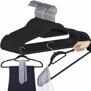 Postavite 20 baršunastih vješalica za odjeću 45 cm