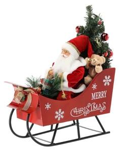 LED Djed Božićnjak u saonicama s melodijama - 60cm