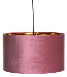 Moderna viseća lampa roza sa zlatom 40 cm - Rosalina