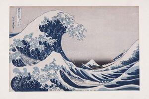 Hokusai, Katsushika - Reprodukcija umjetnosti The Hollow of the Deep Sea Wave off Kanagawa, (40 x 26.7 cm)