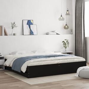 Okvir kreveta s ladicama crni 160x200 cm konstruirano drvo - Crna / 160 x 200 cm