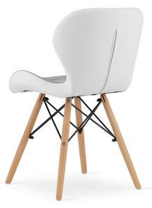 Sivo-bijela stolica LAGO od eko kože