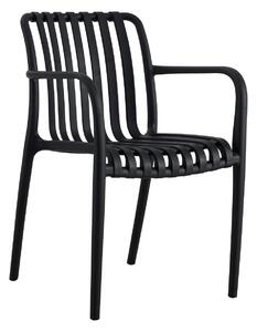 JULIAN crna - moderna stolica za kuhinju, baštu, kafić (slagana)