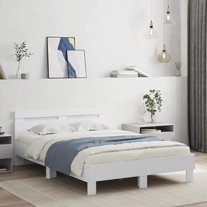 Okvir kreveta s uzglavljem i LED bijeli 120 x 200 cm - Bijela / 120 x 200 cm
