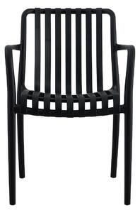 JULIAN crna - moderna stolica za kuhinju, baštu, kafić (slagana)