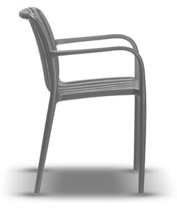 JULIAN siva - moderna stolica za kuhinju, baštu, kafić (slagana)