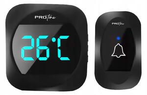 220V LCD bežično zvono i 38 termometar do 300m crne
