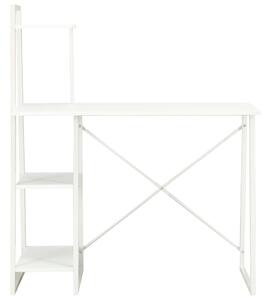 VidaXL Radni stol s policama bijeli 102 x 50 x 117 cm