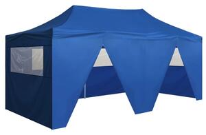 VidaXL Profesionalni sklopivi šator za zabave 3 x 6 m čelični plavi