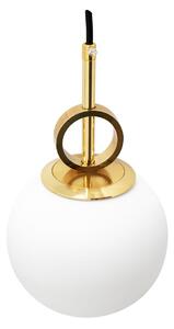 Stropna viseća svjetiljka Staklena metalna kugla Bijelo zlato APP482-1CP