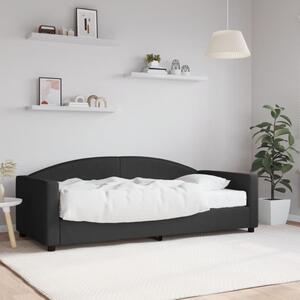 Dnevni krevet s madracem crni 90 x 190 cm od tkanine - Crna / 90 x 190 cm