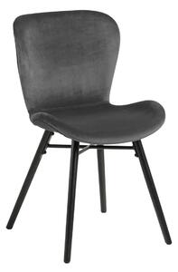 Stolica BATILDA A1 velur tamno siv / noge crne - suvremene za dnevni boravak / blagovaonicu/ kuhinju / ured