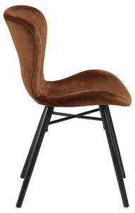 Stolica BALTEA velur mjedena boja / noge crne - suvremene za dnevni boravak / blagovaonicu
