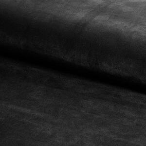 Stolica POSH crne boje (tkanina Bluvel 19) - moderna, tapecirana, baršunasta, za dnevni boravak, blagovaonicu