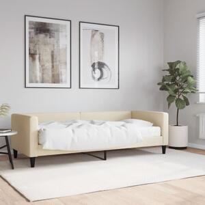 Dnevni krevet s madracem krem 80 x 200 cm od tkanine - Krema / 80 x 200 cm