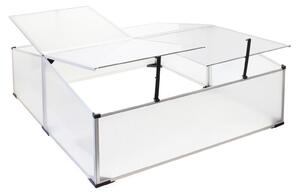 Vrtni aluminij. staklenik 100x120 cm prozirni dvostruki
