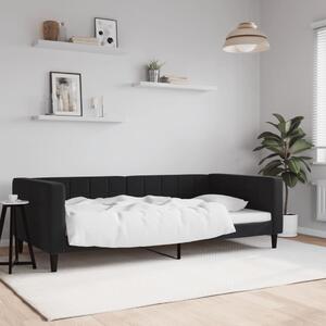 Dnevni krevet crni 100 x 200 cm baršunasti - Crna / 100 x 200 cm