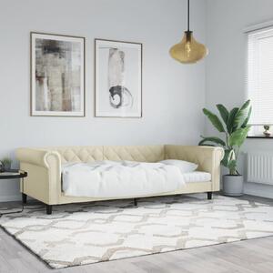 Dnevni krevet krem 100 x 200 cm od umjetne kože - Krema / 100 x 200 cm