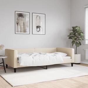 Dnevni krevet krem 90 x 200 cm od tkanine - Krema / 90 x 200 cm