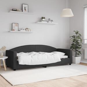 Dnevni krevet crni 80 x 200 cm od tkanine - Crna / 80 x 200 cm