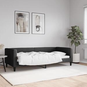 Dnevni krevet crni 90 x 200 cm od tkanine - Crna / 90 x 200 cm