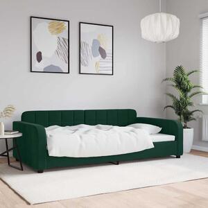 Dnevni krevet tamnozeleni 100 x 200 cm baršunasti - Zelena / 100 x 200 cm