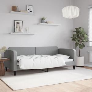 Dnevni krevet svjetlosivi 90 x 200 cm od tkanine - Siva / 90 x 200 cm