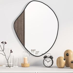 VidaXL Zidno ogledalo crno 60x50 cm