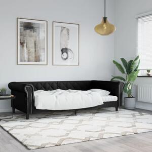 Dnevni krevet crni 100 x 200 cm od umjetne kože - Crna / 100 x 200 cm