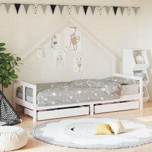 VidaXL Okvir za dječji krevet s ladicama bijeli 80x200 cm od borovine