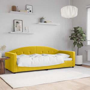 Dnevni krevet žuti 80 x 200 cm baršunasti - Žuta / 80 x 200 cm
