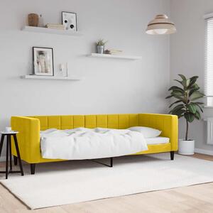 Dnevni krevet žuti 80 x 200 cm baršunasti - Žuta / 80 x 200 cm