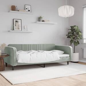 Dnevni krevet svjetlosivi 90 x 200 cm baršunasti - Siva / 90 x 200 cm