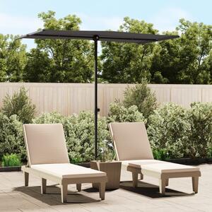Vrtni suncobran s aluminijskim stupom 180 x 110 cm antracit - Antracitno siva / 180 x 110 cm