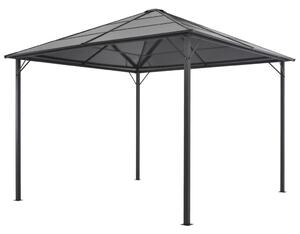Sjenica s krovom aluminijska 3 x 3 m antracit - Crna / 3 x 3 m