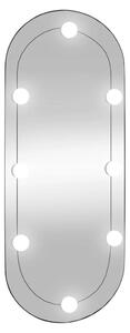 VidaXL Zidno ogledalo s LED svjetlima 30 x 70 cm stakleno ovalno
