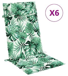 VidaXL Jastuci za visoku stolicu 6 kom uzorak lišća od tkanine Oxford