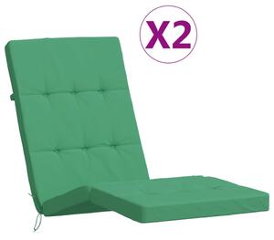 VidaXL Jastuci za ležaljke 2 kom zeleni od tkanine Oxford