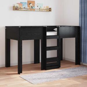 Krevet na kat za djecu Crni hrast 75 x 190 cm Konstruirano drvo - Crna / 75 x 190 cm